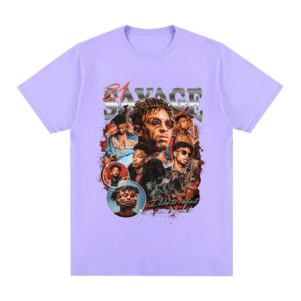 Графическая футболка унисекс 21 Savage, женская, винтажная, хип-хоп, хлопковая, повседневная, свободная, оверсайз, с коротким рукавом, подарок для фанатов
