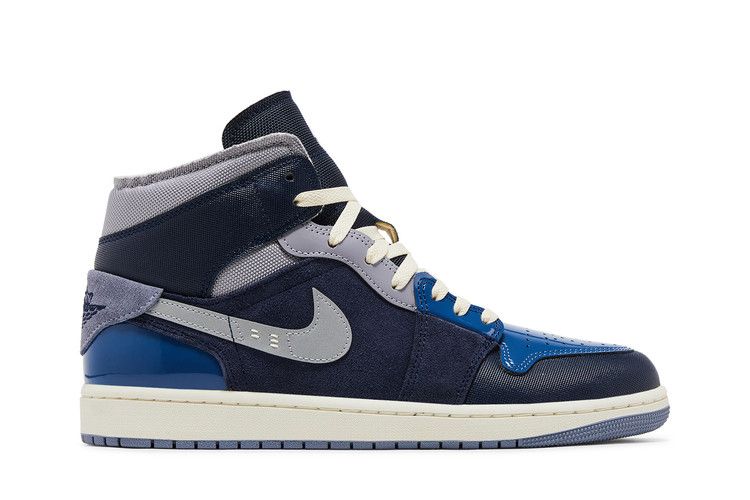 Jordan 1 Mid SE Craft Obsidian French Blue Ashen Slate White