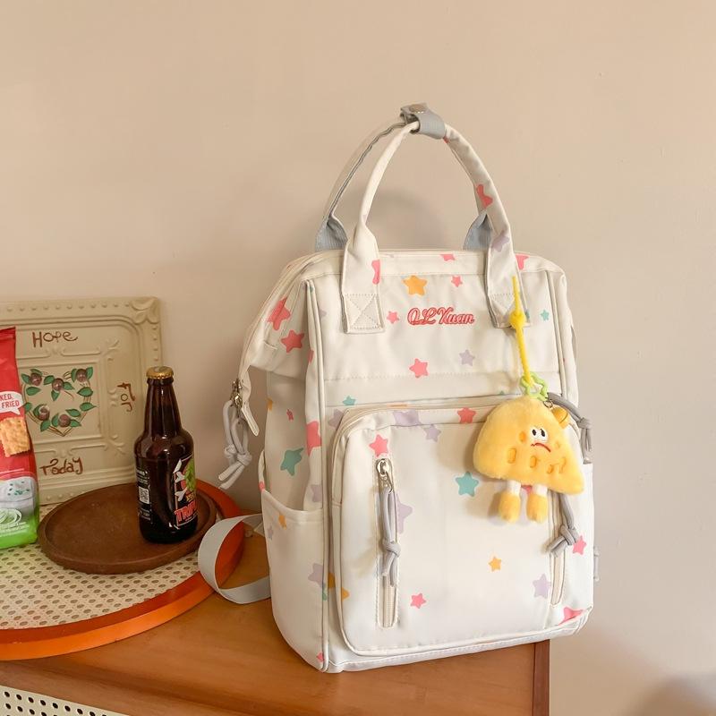 School Bag Female Korean Version Ins Style Campus Small Fresh Versatile Casual Large Capacity Student School Bag Cute Backpack Bag