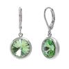 10mm Crystal Leverback Earrings Peridot