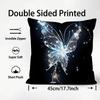 Butterfly INS Cushion Cover Plush Fabric Soft DoubleSided Printed Sofa Warm Winter Home Child Gift Pillow Case