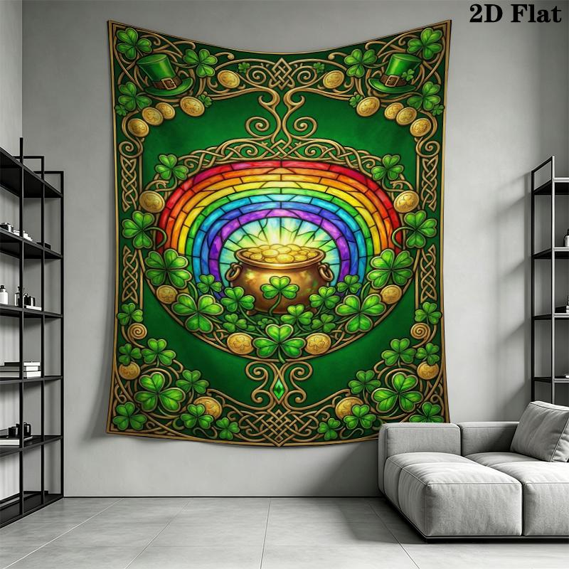 Coins&Rainbows Wall Tapestry Aesthetic Wall Hanging Printed Fabric Blanket Decorative Tapestries for Bedroom Living Room Home Decor