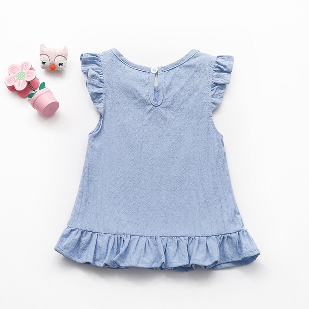 Однотонные хлопковые топы с рюшами и рукавами-крылышками для маленьких девочек, блузка, одежда