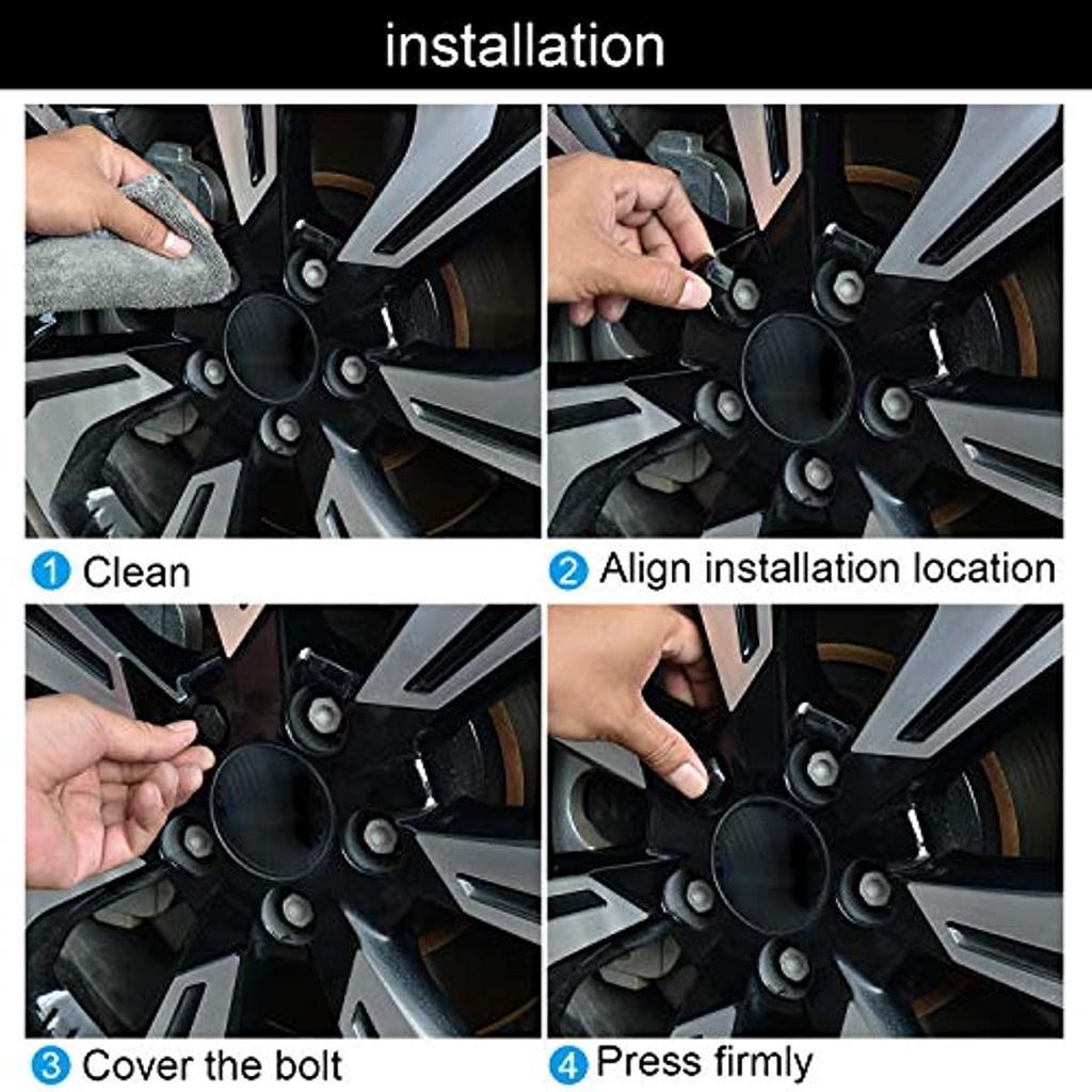 20 накладок для гаек, шестигранные защитные колпачки 17 мм, пластиковые защитные колпачки для болтов и гаек, крышки для колесных гаек с инструментом для снятия для автомобилей, не подходят для Q7