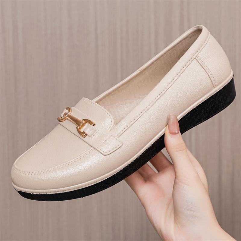 Женские черные водонепроницаемые мокасины в британском стиле с острым носком, официальная рабочая обувь на лето 2021 года.