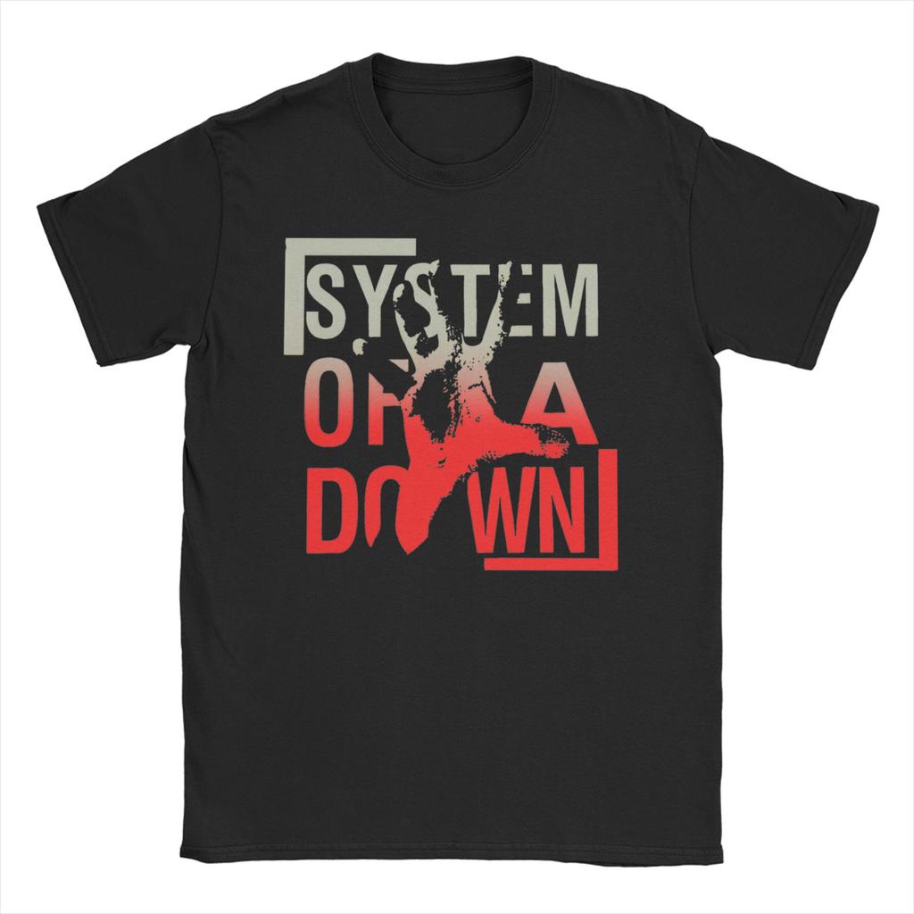 Футболка для мужчин и женщин в стиле Рок Хэви-метал Группа SYSTEM OF A DOWN SOAD Футболки с коротким рукавом с круглым вырезом Хлопок Большие размеры Топы