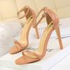 11CM Fashion Super High Heel Patent Leather Open-toe Sandals Summer Sexy Nightclub Women's High Heels