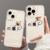 Cat & Dog Art iPhone Case: Compatible with Apple 13 Pro Max/14 Pro, Transparent Design