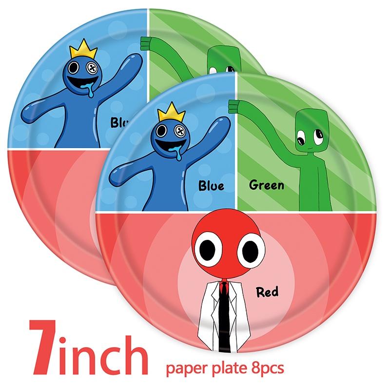 Набор для дня рождения Roblox Rainbow Friends: полный комплект с воздушными шарами, топпером для торта, баннером и многим другим!