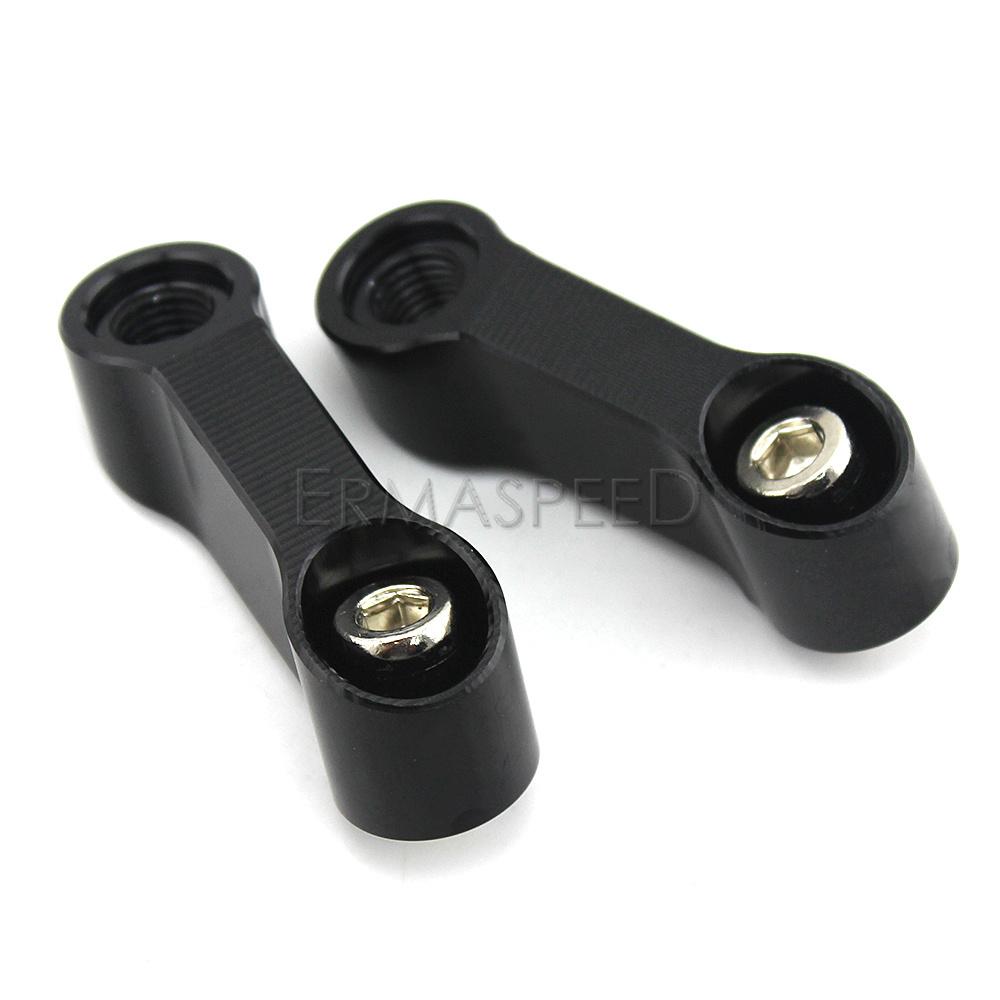 2 шт., удлинитель зеркала заднего вида для мотоцикла, адаптеры-удлинители для зеркала по часовой стрелке 10 мм для MT09 MT07 FZ09, универсальный