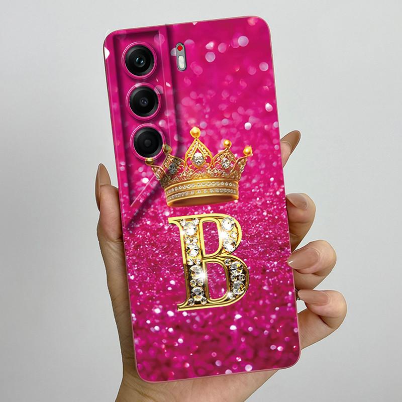 Чехол для Tecno Camon 40 Pro 4G 5G CM6 CM7 Корона Буква Силиконовый Мягкий Чехол для Телефона Для Tecno Camon40 Защита Камеры Задняя Крышка