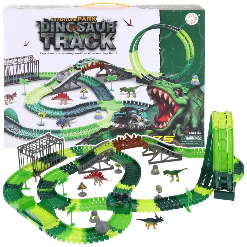 Tor Samochodowy Wyścigowy Dino Park Dinozaury Zdalnie Sterowany 275 El