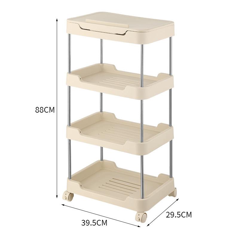 3/4 яруса передвижной стеллаж для хранения на колесиках книжная полка бытовая тележка кухонный уголок узкий щелевой шкаф для хранения ванная комната гостиная
