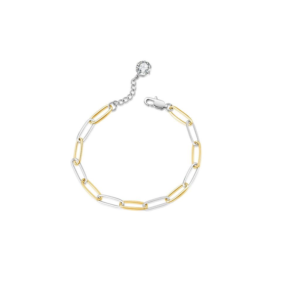 Punk Bracelets For Women Simple Gold Color Stainless Steel Chain On Hand Women's Jewelry Valentine's Day Gift Wholesale C029