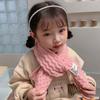 Soft Winter Knitting Colorful Neck Warmers Solid Labelled Scarf Children Scarf Kids Scarves