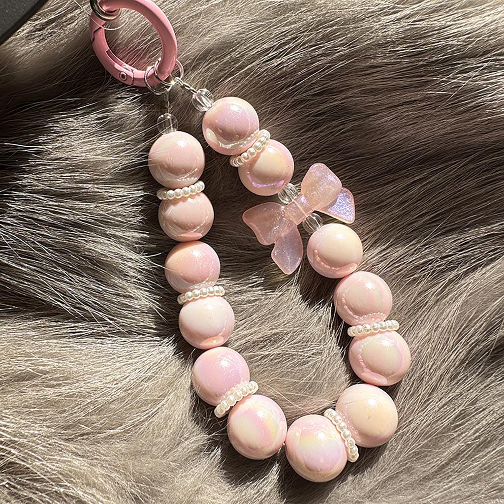 Милый кавайный мини-брелок с бантом конфетного цвета, мультяшный красочный телефон, шнурок для защиты от потери, кулон на рюкзак, украшение, подарки