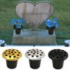Cemetery Flower Holder with Lid Graveyard Memorial Vase Cemetery Flowerpot for Flower Arrangement Cemetery Decorations