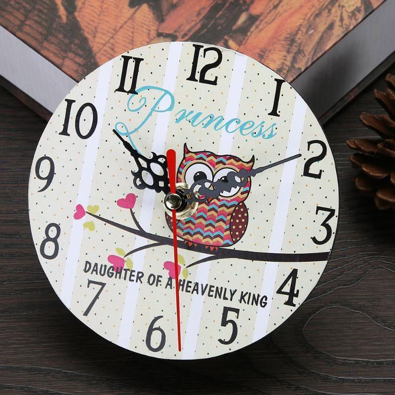 Очаровательные настенные часы с мультяшным изображением совы, белки и дерева для дома, детской комнаты, декора
