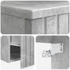 Wall Mounted Washbasin Vanity Unit Concrete Grey 49 x 41 x 63 cm