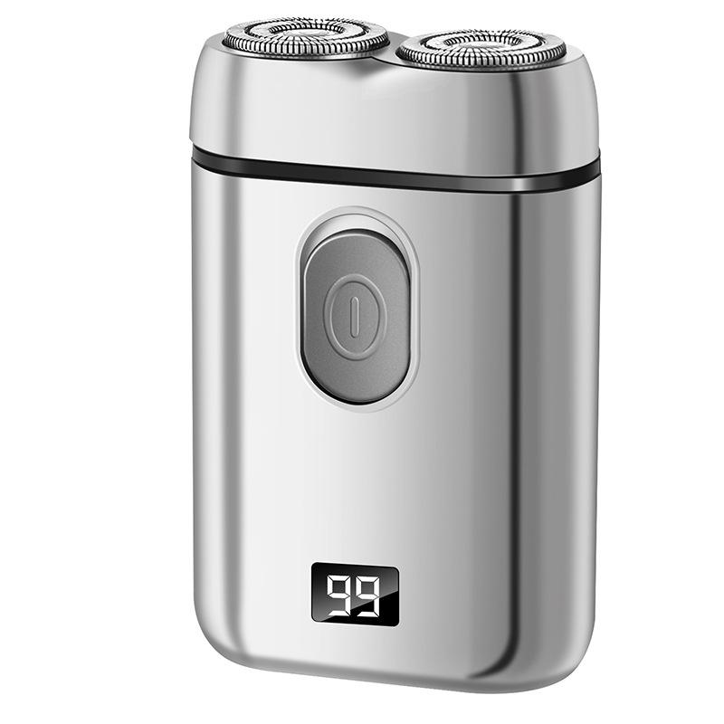 Двухголовочная аккумуляторная мужская портативная электробритва