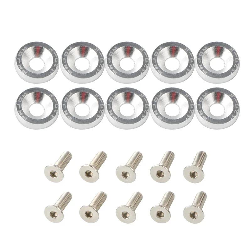 22Pcs Motorcycle Crash Protector Wheel Protection Pads Colorful Motorbike Tire Frame Slider Motocross M6 Nuts Washer JDM Bolts