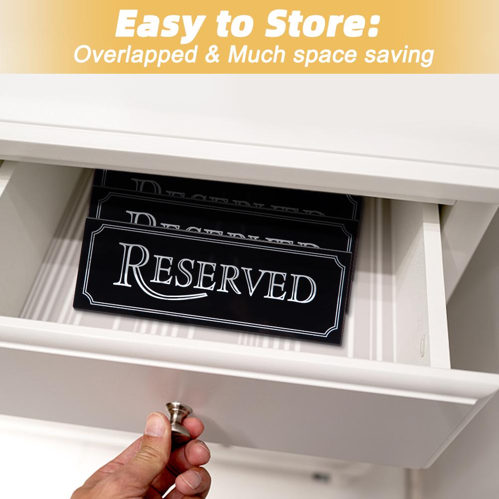 6 шт. акриловых табличек для стола, таблички для ресторана отеля, зарезервированные столики, напоминания для украшения свадьбы, дня рождения, вечеринки