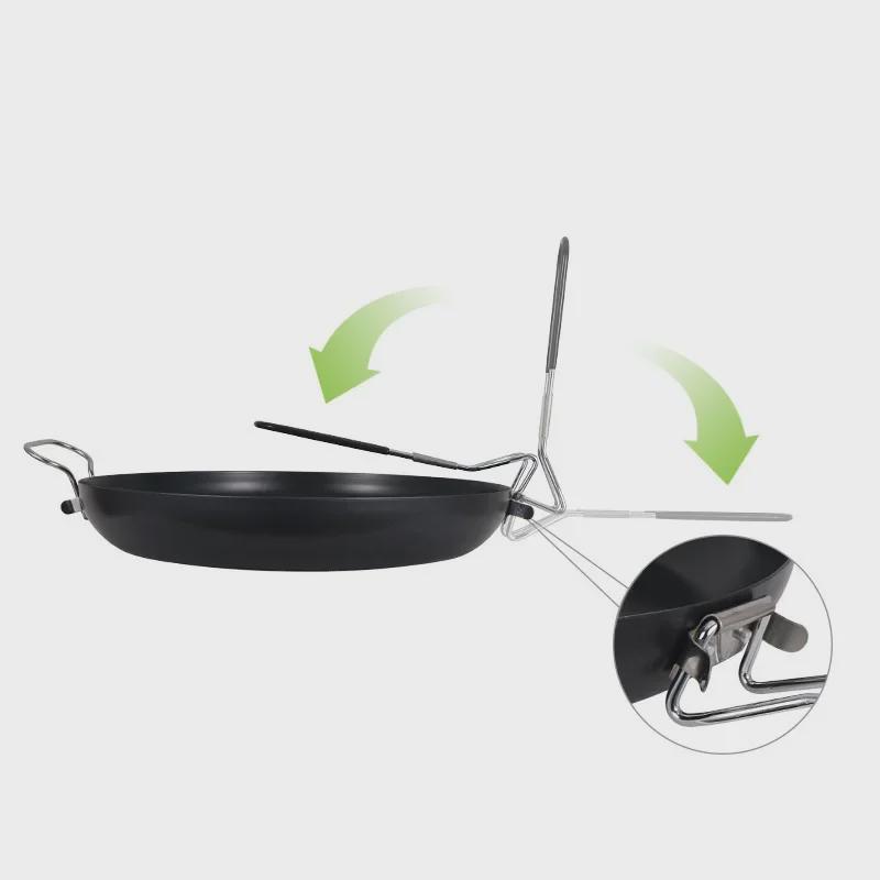 Portable Non-Stick Foldable Camp Pan for BBQ and Picnic