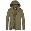 Autumn and Winter Men's Jacket Fleece Hooded Cotton-padded Coat Trench Coat Men's Outdoor Mountaineering Jacket Thickened Coat