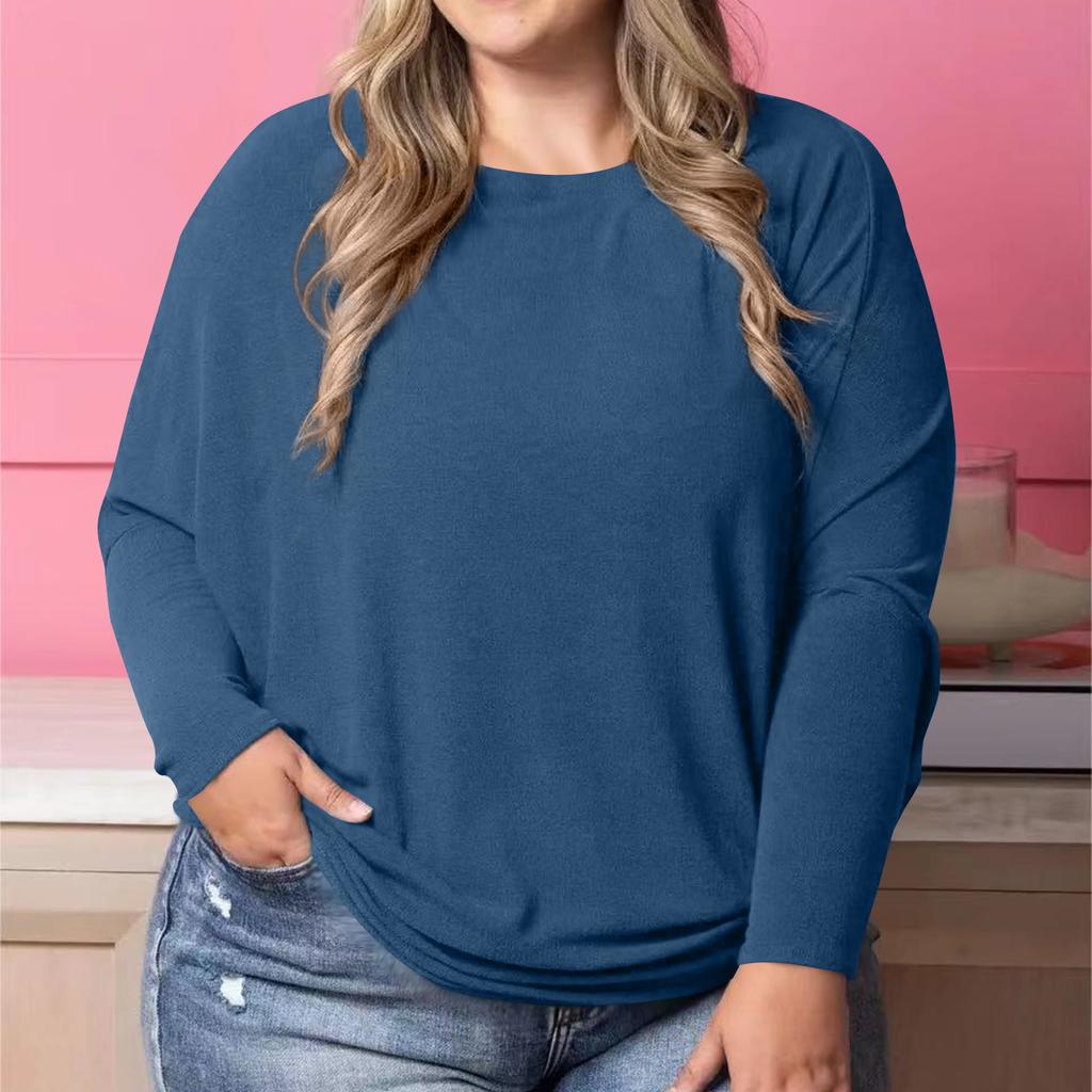 Женская модная повседневная однотонная блузка оверсайз с длинным рукавом свободного кроя