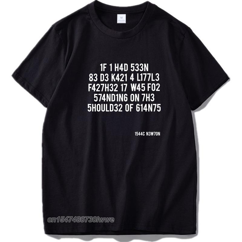 Hacker T Shirt Leet Language Stephen Hawking Design Tshirt Cotton Unisex Cloth High Quality Tshirt Eu Size