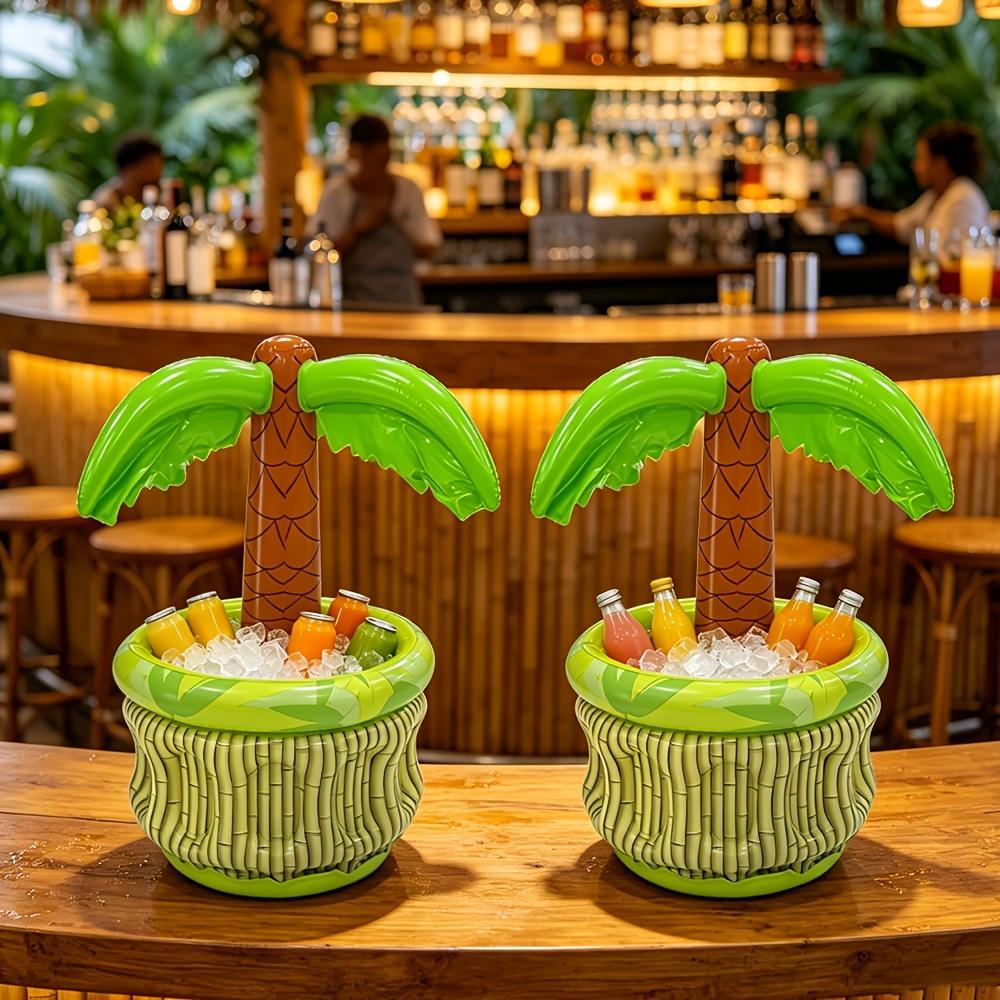 Inflatable Palm Tree Ice Bucket Summer Pool Party Beer Cooler Drink Holder Hawaiian Luau Beach Decoration Basin