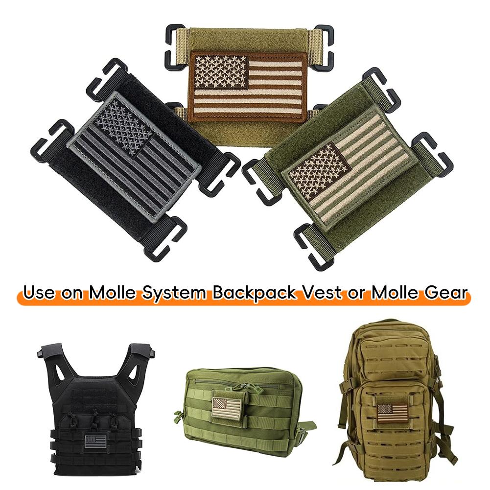 1PC 3IN Morale Badge Self-Adhesive Cloth Storage Base Outdoor Vest Backpack Accessory For MOLLE System