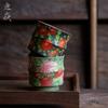 Винтажная керамическая кружка, расписанная вручную, Ретро цветочная кофейная чашка, Художественная чайная чашка ручной работы для дома и офиса