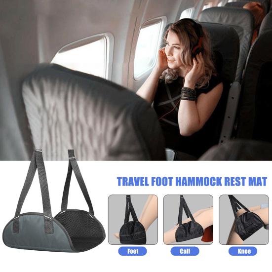 Длина гамака для ног в самолете Регулируемая длина дышащий сверхмощный высокоскоростной поезд Снятие усталости Подставка для ног Подвесной гамак под столом Все необходимое для путешествий