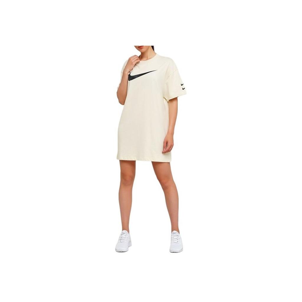 Nike Large Logo T-Shirt Dress Women Dresses Off-White CJ3829-238