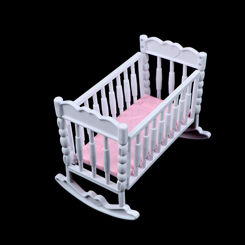 Кукольный дом светло-розовый белый кукольный шейкер игрушечные аксессуары кровать колыбель кроватка