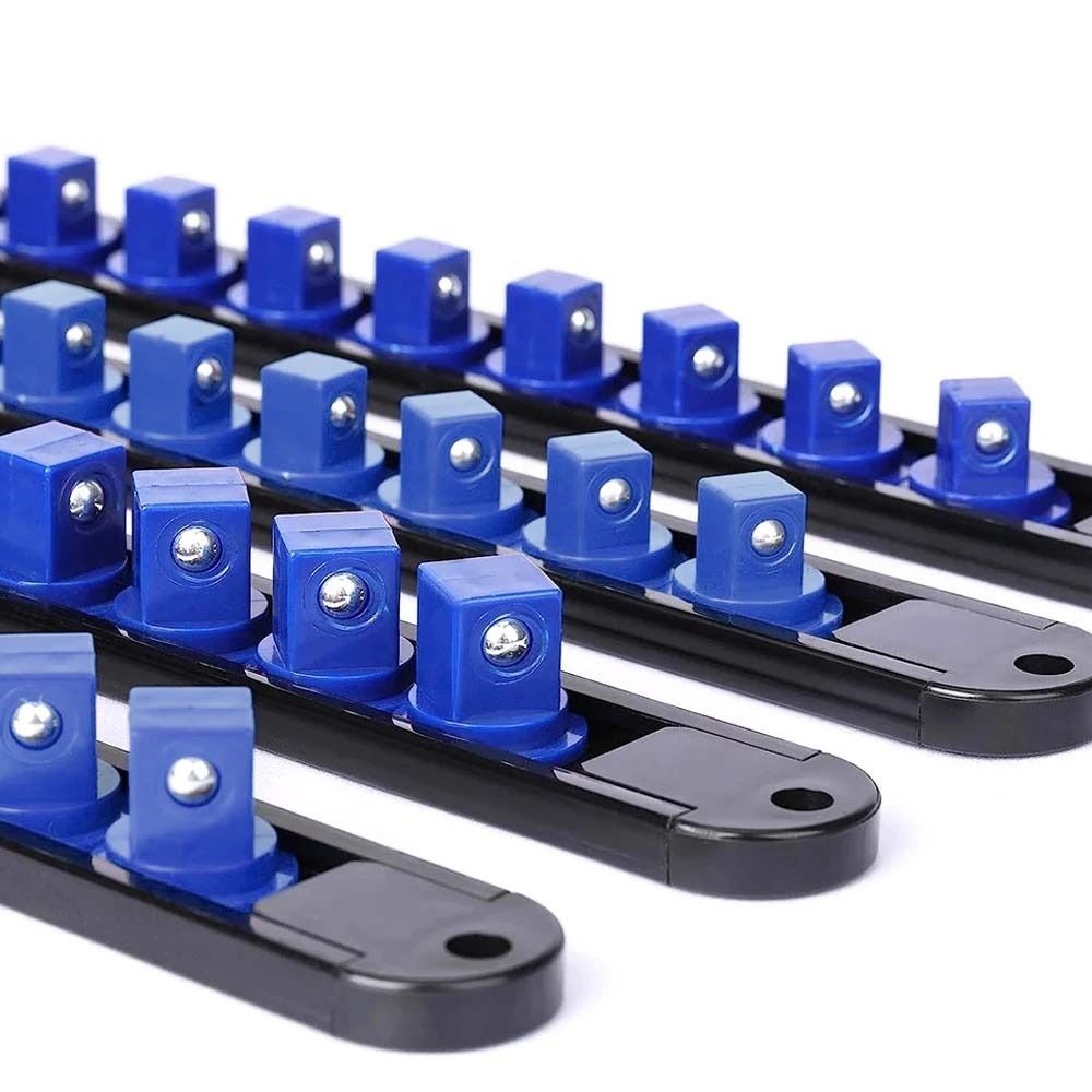 360° Swivel ABS Socket Organizer 1/4Inch 3/8Inch 1/2Inch Socket Clip Rail Holder