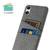 For Sony Xperia 10 VI Case Cloth Fabric+Hard PC Phone Cover with Dual Card Slots Anti-Fingerprint