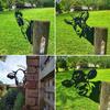 Garden Farm Peeping Cow Chickens Sheep Metal Garden Pendant Decoration Yard Art Decor Peeking Cow Metal Art, Peeping Cow Ornament