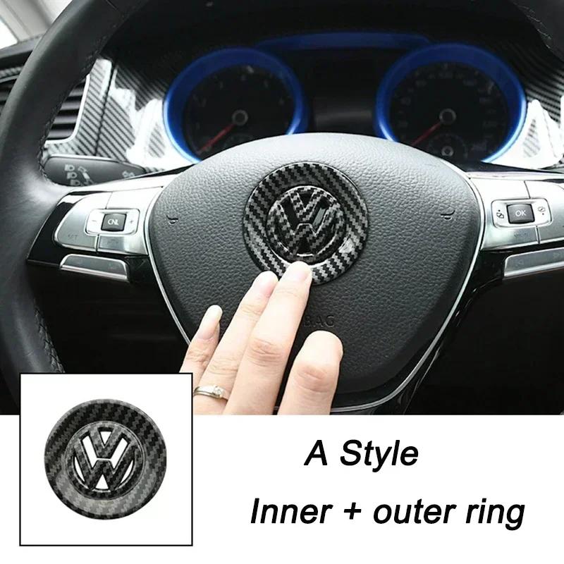 Новая 3D полая ABS наклейка-эмблема на центр руля автомобиля для Volkswagen Passat MK6 MK7 CC Polo Golf Jetta Beetle Polo