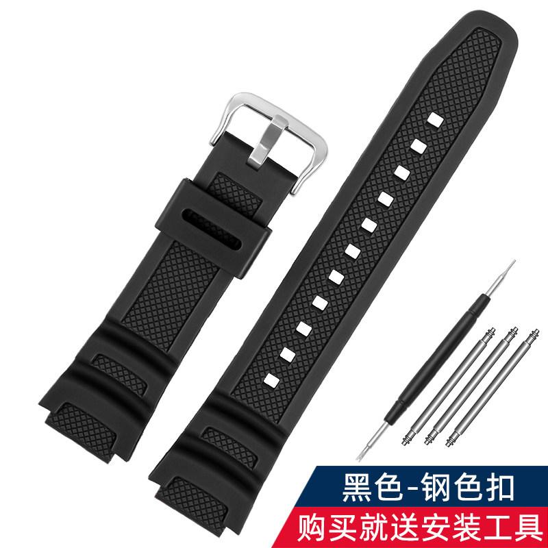 Резиновый ремешок для часов Casio AE-1200WH 1300WH 1000W W-216H SGW500 F-108WH Пряжка из нержавеющей стали 18 мм AE-1000W Mrn Ремешок для часов
