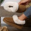 2025 Autumn & Winter New Style - Platform Snow Boots Ankle-Length Solid Color Suede Warm Outdoor Women's Cotton Shoes