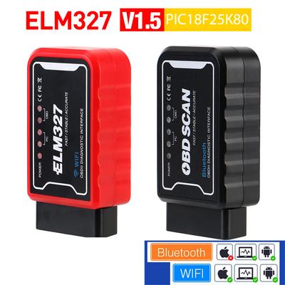 Для Android/IOS ELM 327 V 1.5 I CAR2 SCAN ELM327 WiFi/Bluetooth V1.5 Чип PIC18F25K80 Диагностический инструмент OBDII Сканер Читатель кодов