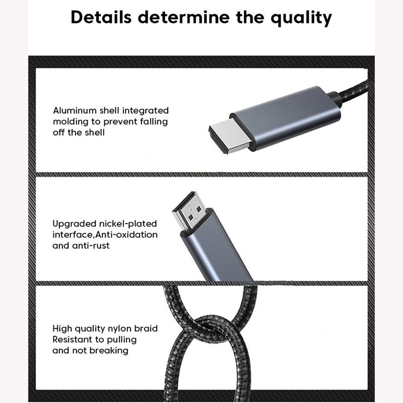 Кабель HDMI 8K/60 Гц 4K/120 Гц UHD HDR 48 Гбит/с Адаптер Высокоскоростной Кабель HDMI-HDMI для ноутбука, телевизора, серии Xbox, проектора, монитора