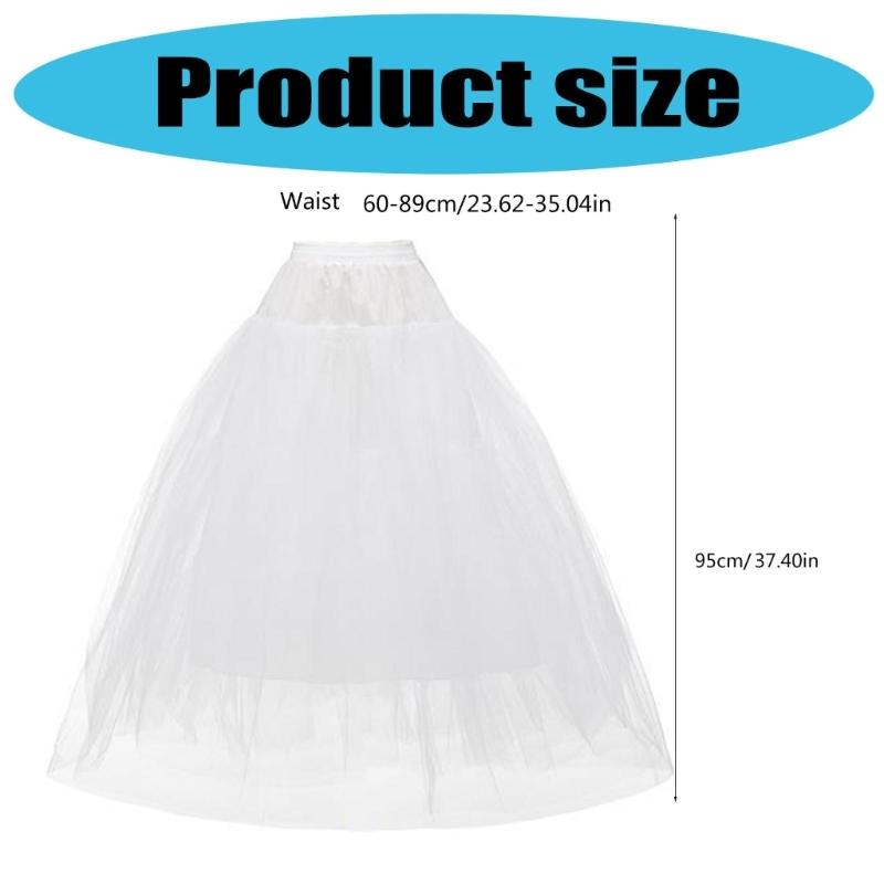 Слип для свадебного платья со структурированными тюлевыми слоями, дышащая А-силуэтная подъюбник для свадебных платьев, подъюбник без косточек 95 см