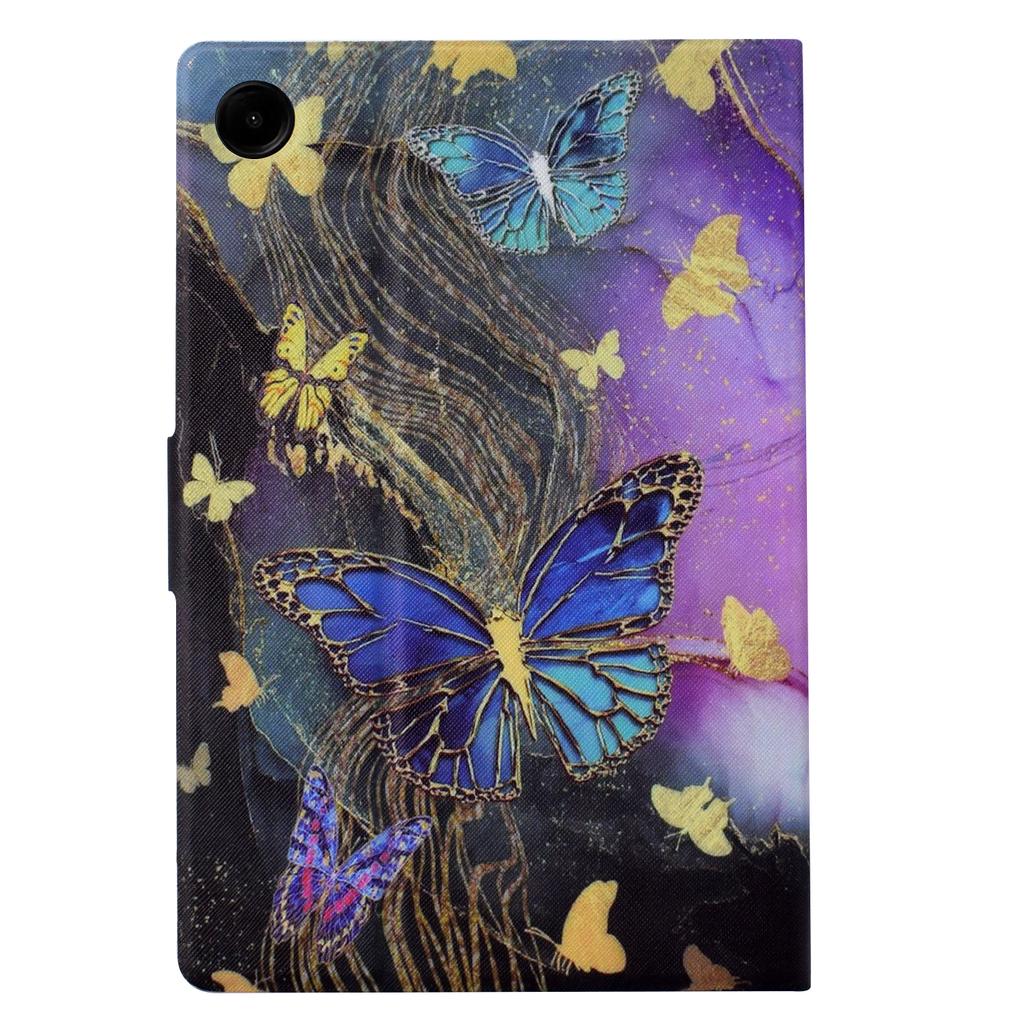 Для Samsung Galaxy Tab A9 Чехол PU Кожаный Узор Складная Подставка Защитная Обложка для Планшета