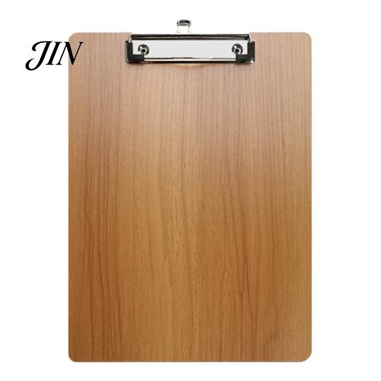 Metal Spring Clip Board Wooden Clipboard with Clip, A4 Letter Size Drawing Sturdy Board, Wood Grain Thicken Hardboard for Office, School Durable