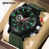 SANDA Luxury Men's  Watch Military Sports Waterproof Night Light Stopwatch LED Electronic Digital Men's Watch