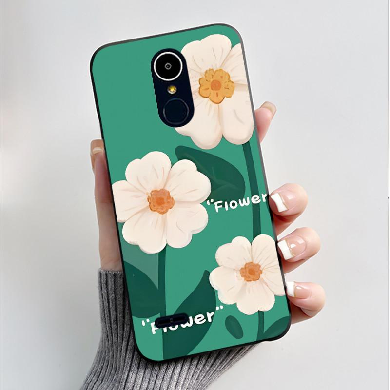 Чехол для LG K8 2017/LG K8 2018/LG K9 2018 Мягкий Силиконовый Черный Корпус для LG K10 2016/LG K10 2017 Чехол Милый Цветочный Мультяшный Чехол