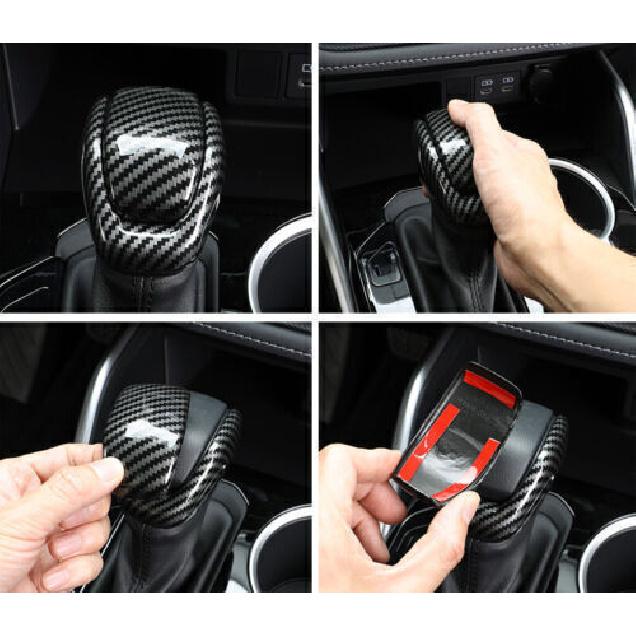 Carbon Fiber Central Console Gear Shift Knob Trim For Toyota Highlander -23